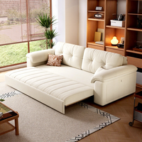 Multifunktionales 2-in-1 Konvertierbares Schlafsofa mit Stauraum und Zierkissen für Apartments
