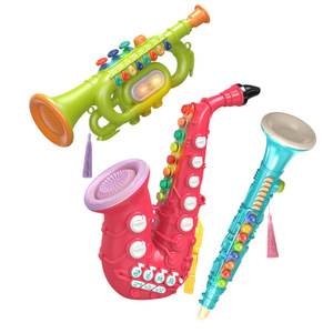 Trompeta Electrónica Musical de Juguete con Luces, Colorida, Simulada, para la Educación Infantil, Instrumento Musical de Plástico, Venta al por Mayor - Product Image 1