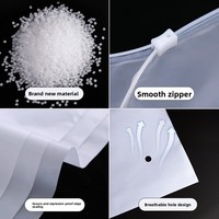 Sacs refermables transparents mats pour l'emballage de vêtements, sous-vêtements, caleçons, chemises - Plastique PE/CPE