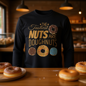 Camiseta de manga larga Doughnut House Lover, regalo para el personal de panadería con humor sobre comida y juegos de palabras - Product Image 3