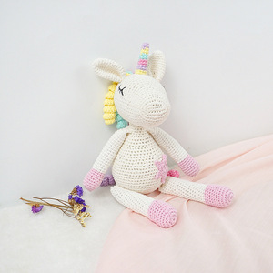 Oem & ODM tùy chỉnh Crochet handmade bé Đồ chơi mềm Amigurumi Thú nhồi bông PP bông đầy búp bê - Product Image 1