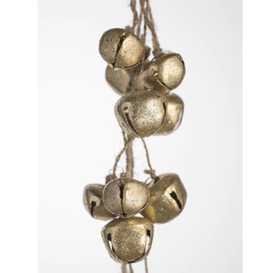 Ensemble de 2 cloches de Noël en étain suspendues au prix de gros Cloches de sapin de Noël de 2 tailles avec corde Décorations de nouvel an Cloche - Product Image 2