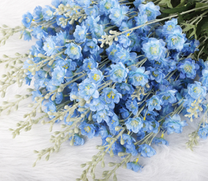 Vente en gros 2 branches Décoration intérieure Décoration de mariage Tissu artificiel <span class=keywords><strong>Delphinium</strong></span> - Product Image 3