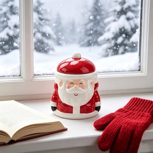 Mug de Noël en céramique blanche avec poignée Père Noël et inscription « Naughty is The New Nice Lettering », vente en gros, cadeau en vrac - Product Image 4