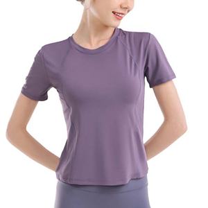 Camiseta Deportiva de Yoga para Mujer, Diseño de Cuello Redondo, Secado Rápido, Estilo Nuevo, Logotipo Personalizado, Alta Calidad - Product Image 1