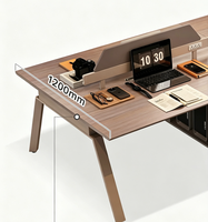 Ensemble de bureau de travail multi-personnes STG moderne à 6 places, avec cloison réglable et armoire, pour six employés