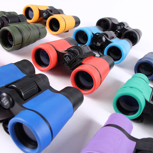 Children Binoculars 4x30 Military Green Rubber Grip Nature Exploration Toy - Product Image 3
