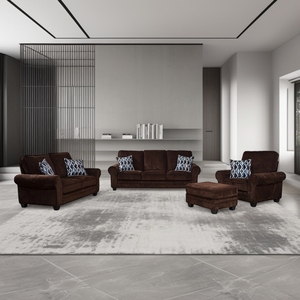 Modern Brown Chenille Single Seater <b>Sofa</b> Living Room Furniture Sectional <b>Sofa</b> Set with High Density Compression Foam <b>Sofas</b> - Product Image 6