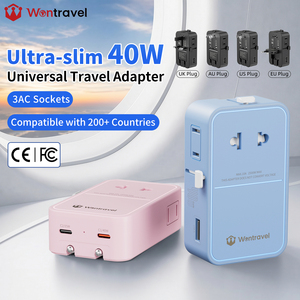 Adaptador de Enchufe Internacional Wontravel Compact PD de 40 W, Ultrafino, Adaptador de Viaje Universal para Todo el Mundo - Product Image 1