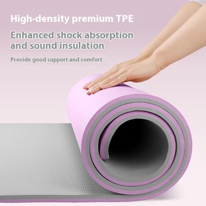 Tapis de <span class=keywords><strong>yoga</strong></span> en TPE avec conception de logo personnalisé professionnel Tapis de <span class=keywords><strong>yoga</strong></span> en TPE écologique antidérapant imperméable 10mm décoratif en gros professionnel - Product Image 4