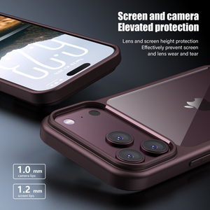 Cover per iPhone 18 Pro Max con Retro Trasparente in PC e Cornice Opaca, Anti-Ingiallimento, Antiurto, Leggera - Product Image 3