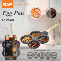 Sartén para Huevos RAF R2548 de 19 cm, 4 en 1, Antiadherente, Multisección, para Desayunos, Huevos, Panqueques, Apta para Todo Tipo de Cocinas
