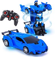Mainan Anak untuk Anak Laki-laki Perempuan Deformasi Robot Kendaraan Mainan untuk Anak Remote Control Mengubah Mobil Robot untuk Anak-anak 8-13 Tahun