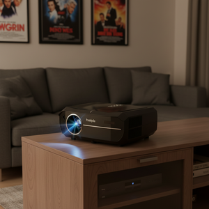 Projecteur LCD portable OEM <span class=keywords><strong>pour</strong></span> home cinéma, résolution native 1080P HD, LED, USB, GTV, vidéo intelligente, enseignement et réunions - Product Image 1