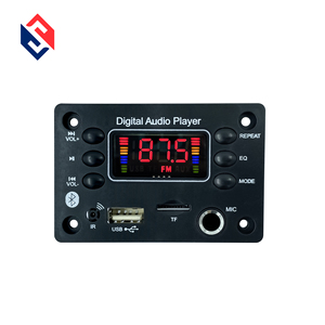 Kartu suara BlueTooth 5.0, 5V 12V TF/USB/FM/MIC/EQ modul papan Decoding pemutar MP3 portabel nirkabel