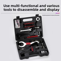 Kit d'outils de réparation de vélo combiné Modèle 34 : Clé à rayons, Kit de démontage de chaîne et de pignon, et Kit de démontage d'axe central