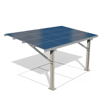 Support de carport solaire en aluminium pour deux voitures, résidentiel et commercial, installation rapide, OEM, taille et logo personnalisés, vente en gros