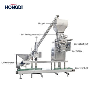 Machine d'emballage semi-automatique à double vis sans fin pour poudre, convoyeur à vis, remplisseuse de sachets plastiques grand volume pour farine et poudres chimiques - Product Image 3