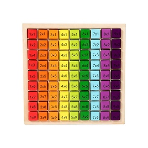 Tabla de Multiplicar de Madera, Juguete Educativo de Matemáticas de Doble Cara con <span class=keywords><strong>Ecuaciones</strong></span> y Respuestas para Niños - Product Image 1