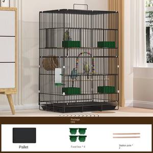Papağan Metal kuş kafesi çok katmanlı eğimli lüks tasarı<span class=keywords><strong>m</strong></span> katı desen plastik tepsi ambalaj ev ve dış mekan kullanı<span class=keywords><strong>m</strong></span>ı - Product Image 4