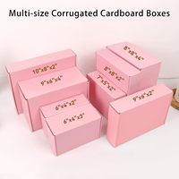 Emballage en carton ondulé cosmétique rose avec logo personnalisé boîte cadeau d'avion en papier d'expédition de chaussure avec couvercles
