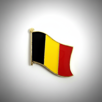 GREPAS GIFTS Épinglette drapeau belge de 1 pouce, épinglette patriotique pour chapeau, épinglette de pays du monde