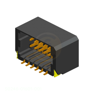Connecteurs rectangulaires à broches mâles pour montage en surface, à angle <span class=keywords><strong>droit</strong></span>, à soudure, avec maintien, 50246-01601-001, distributeur agréé - Product Image 1