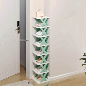 Nouveauté, étagère à chaussures simple et tendance, en plastique multi-niveaux, <span class=keywords><strong>armoire</strong></span> à chaussures bon marché pour dortoir avec un design rectangulaire - Product Image 6