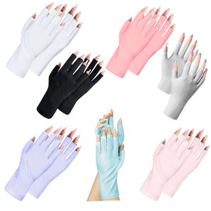 Custom Logo Disposable UV Nail Gloves Nylon <b>Sunscreen</b> Protection Gloves for Beauty Salon Supplies - Product Image 5