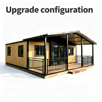 Maison conteneur de luxe extensible avec 3 chambres, 1 salon, 1 salle de bain entièrement équipée et cuisine - Mini-maisons pour adultes, hôtel, villa