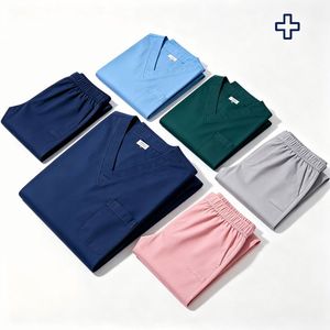 Conjuntos de Uniformes Médicos Antiarrugas de Tela Suave Premium Lavables para Mujer, Uniformes de Enfermería para Hospital - Product Image 1