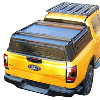 Capot de camionnette Ford Ranger, toit surélevé en alliage d'aluminium avec barres transversales de toit, panneau MOLLE personnalisable