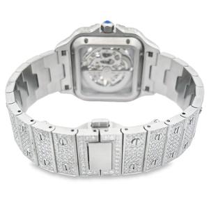 Iced Out VVS Moissanite Mechanical <b>Watch</b> Heavy Stainless Steel High Shine Bling Rapper Style Fully Tester-Approved Stones - Product Image 3
