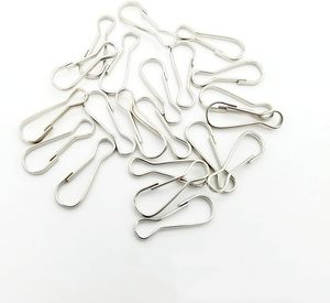 Beespring Pcs Metal Spring Hooks Mm Purse Pulis <b>Snap</b> <b>Clip</b> For Lanyard Zipper Pull ID Card Key Chain Findings Silver - Product Image 3