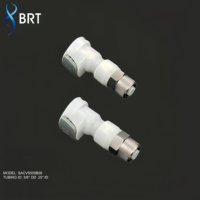 Raccord hydraulique rapide en métal BRT pour tube de 10 mm de diamètre extérieur et 8 mm de diamètre intérieur, en plastique PTF, sans ferrule, pour Polytube