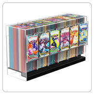 Boîte de rangement personnalisée en acrylique avec distributeur à poussoir pour cartes Pokémon, Ultraman, jeux TCG – Présentoir compartimenté pour boosters de cartes