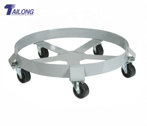 Carro de tambor de marco de acero extra pesado con ruedas giratorias de 5 ruedas de 55 galones, capacidad de 1250 libras, fácil de enrollar, OEM personalizable - Product Image 3