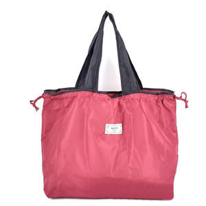Tùy Chỉnh Lớn Gấp Tote Túi Nhà Bếp Có Thể Gập Lại Túi Hàng Tạp Hóa Túi Tái Sử Dụng Dây Kéo <span class=keywords><strong>Nylon</strong></span> Mua Sắm Túi - Product Image 5