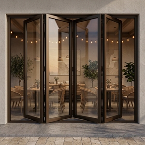 Puertas Plegables Clearview, Sistema de Puertas Plegables de Vidrio sin Marco, Puerta Plegable de Vidrio y Aluminio para Casa - Product Image 1