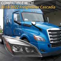 Feux LED IEAA pour voiture, ensemble de phares LED complets, boîtier noir pour Freightliner New Cascadia 2018-2022, remplacement