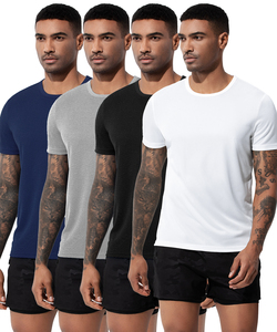 AK Slim Fit Design Men's Sports Running Clothing Camiseta de poliéster liso de secado rápido para hombres - Product Image 6