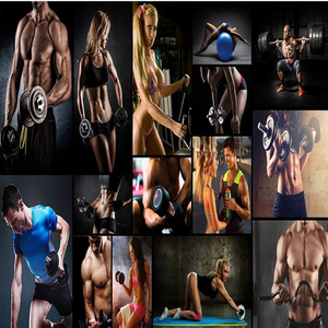 Carta <span class=keywords><strong>da</strong></span> Parati 3D Personalizzata Autoadesiva con Foto di Uomini e Donne Sportivi, Decorazione Murale per Palestra e Fitness in Stile Coreano - Product Image 4