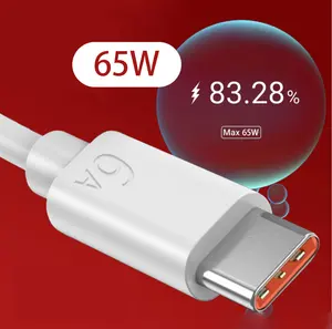 Cabo de carregamento rápido, novo, tendência, 65w, 6a, cabo de dados tipo c para huawei 6a, 66w, flash carregamento usb c, cabo de carregamento para samsung