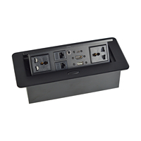 Toma de Corriente Emergente USB Internacional para Escritorio, Caja de Conexión Multimedia Oculta, Toma de Corriente Emergente para Escritorio