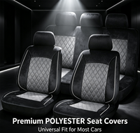 Housses de siège auto universelles MELCO Premium en polyester, ensemble complet matelassé, protections de sièges automobiles pour la plupart des véhicules, toutes saisons