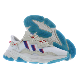 Zapatos deportivos Adidas Ozweego para hombre, para caminar, combinación de colores blanco/beige/azul/rojo escarlata, 100% auténticos - Product Image 5