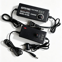 Adaptateur secteur universel mural DC de haute qualité, 3-12V 5A 60W, avec prises EU, US, UK, pour bande LED, moteur, ventilateur, électronique