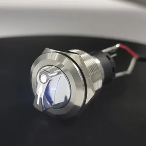 19 millimetri 22 millimetri autobloccante in acciaio inox arrow push pulsante luminoso illuminato di protezione 3 posizione del selettore