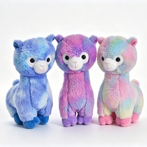 ตุ๊กตาลามะไล่สีแบบไล่ระดับสีตามแนวตั้ง สีฟ้า ชมพู-ม่วง และสีรุ้งพาสเทลหลากสี ตกแต่งห้องสไตล์สวยงาม - Product Image 1