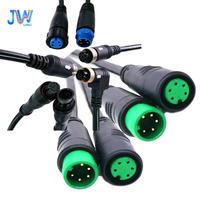Cableado Impermeable M8 M12 M16 de 20cm con Conector Macho y Hembra de 2, 3, 4, 5 Pines para Sistemas de Iluminación y Sensores de Automoción y Bicicletas